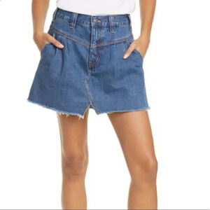 NWT Free People Sidecar Mini Skirt in Saratoga Blue